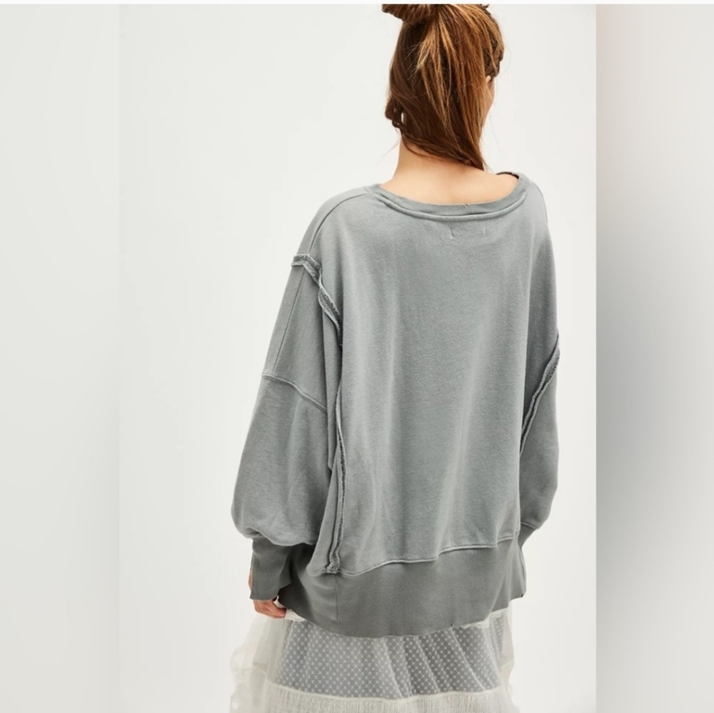 NWT Free People Camden Graphic Billy GOAT Oversized Pullover Sweatshirt - Picture 4 of 7